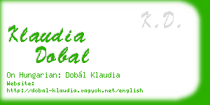 klaudia dobal business card