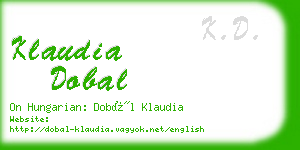 klaudia dobal business card